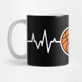 heartbeat basketball Mug